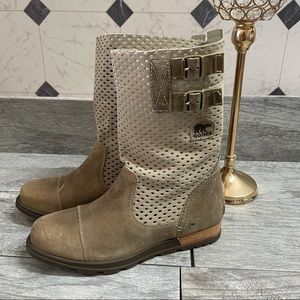 Women’s Sorel Major Pull -On Perforated Boots Size 8.5 Brown NL2167-977